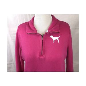 Love PINK Victorias Secret Quarter Zip Pink Size S